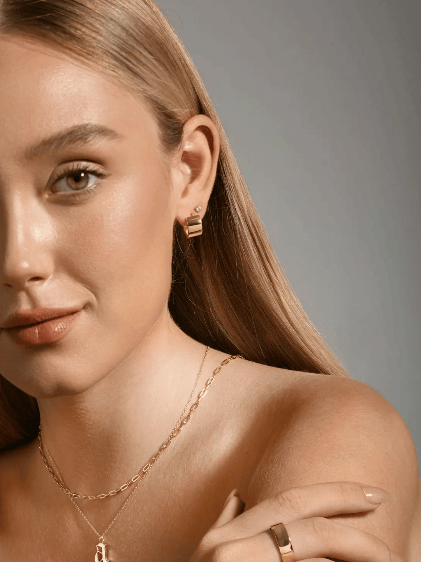 Chunky Gold Hoop Earrings