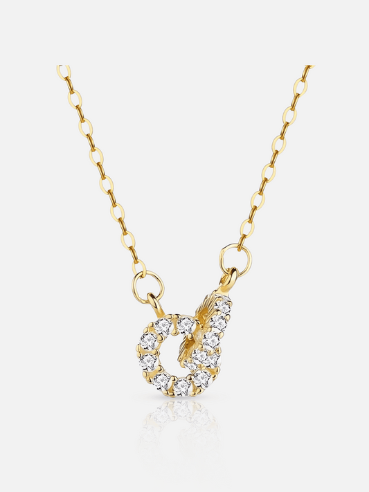 Collier à deux doubles cercles ronds