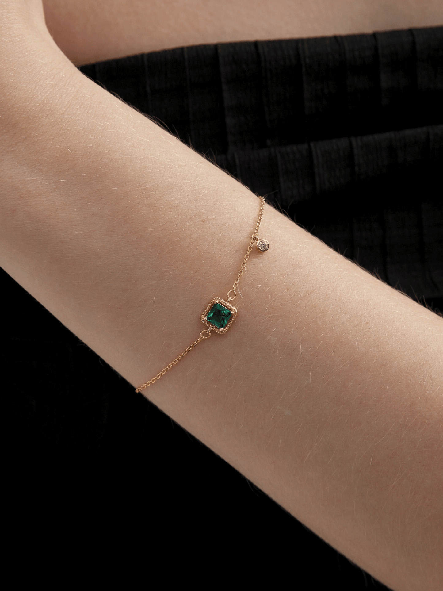 Emerald Square Bracelet