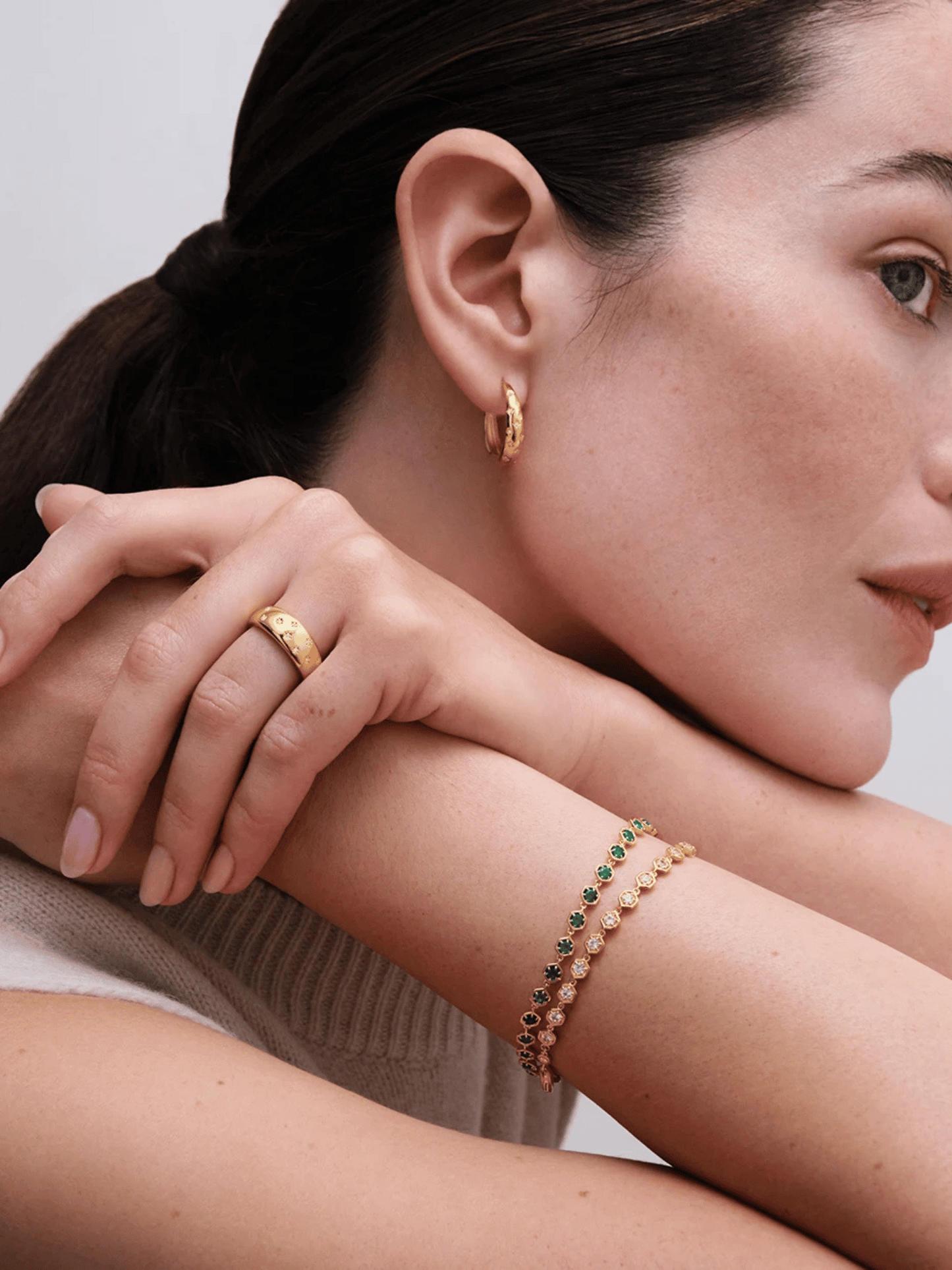 Boucles d'oreilles créoles épaisses étoilées