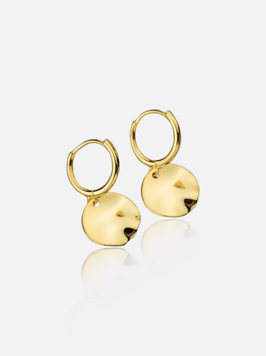 Boucles d'oreilles créoles pendantes en forme de disque