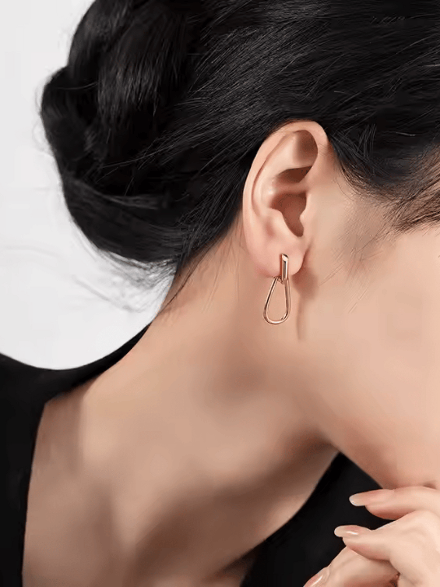 Boucles d'oreilles créoles allongées
