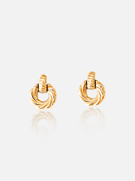 Boucles d'oreilles créoles torsadées