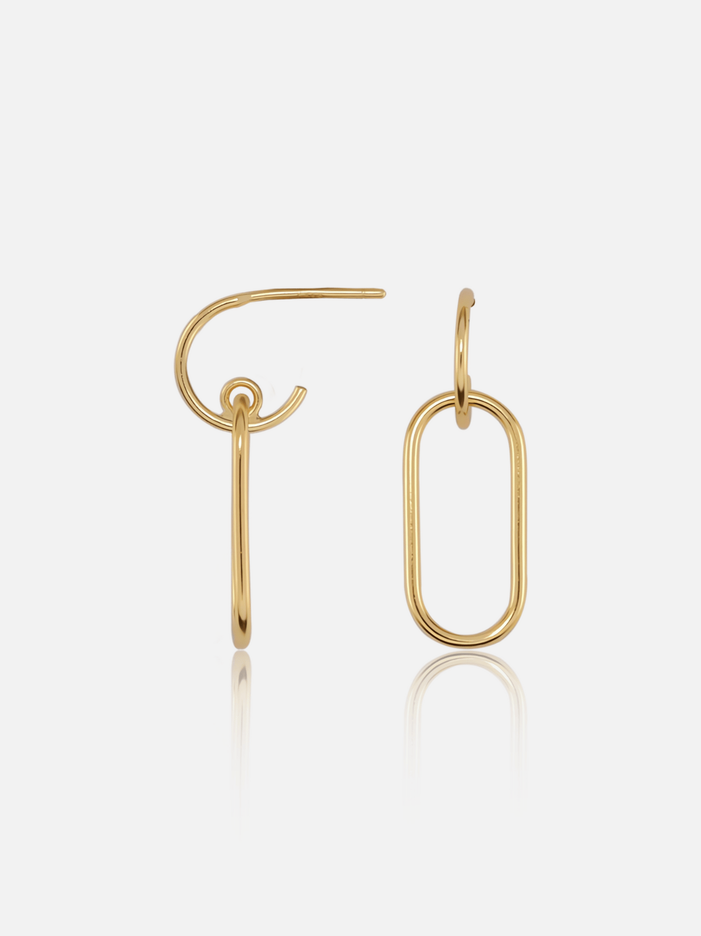 Boucles d'oreilles créoles ovales minimalistes