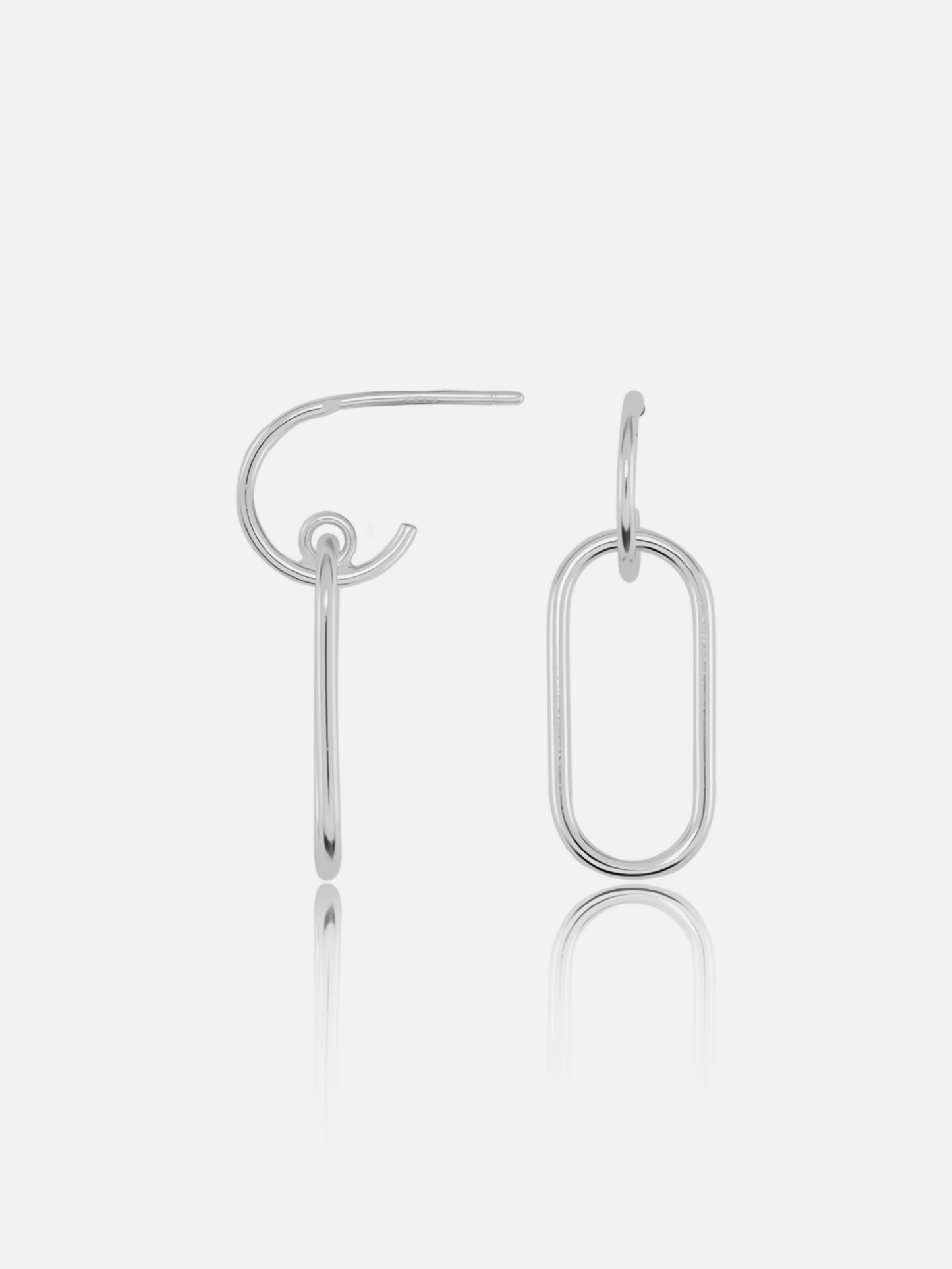 Boucles d'oreilles créoles ovales minimalistes