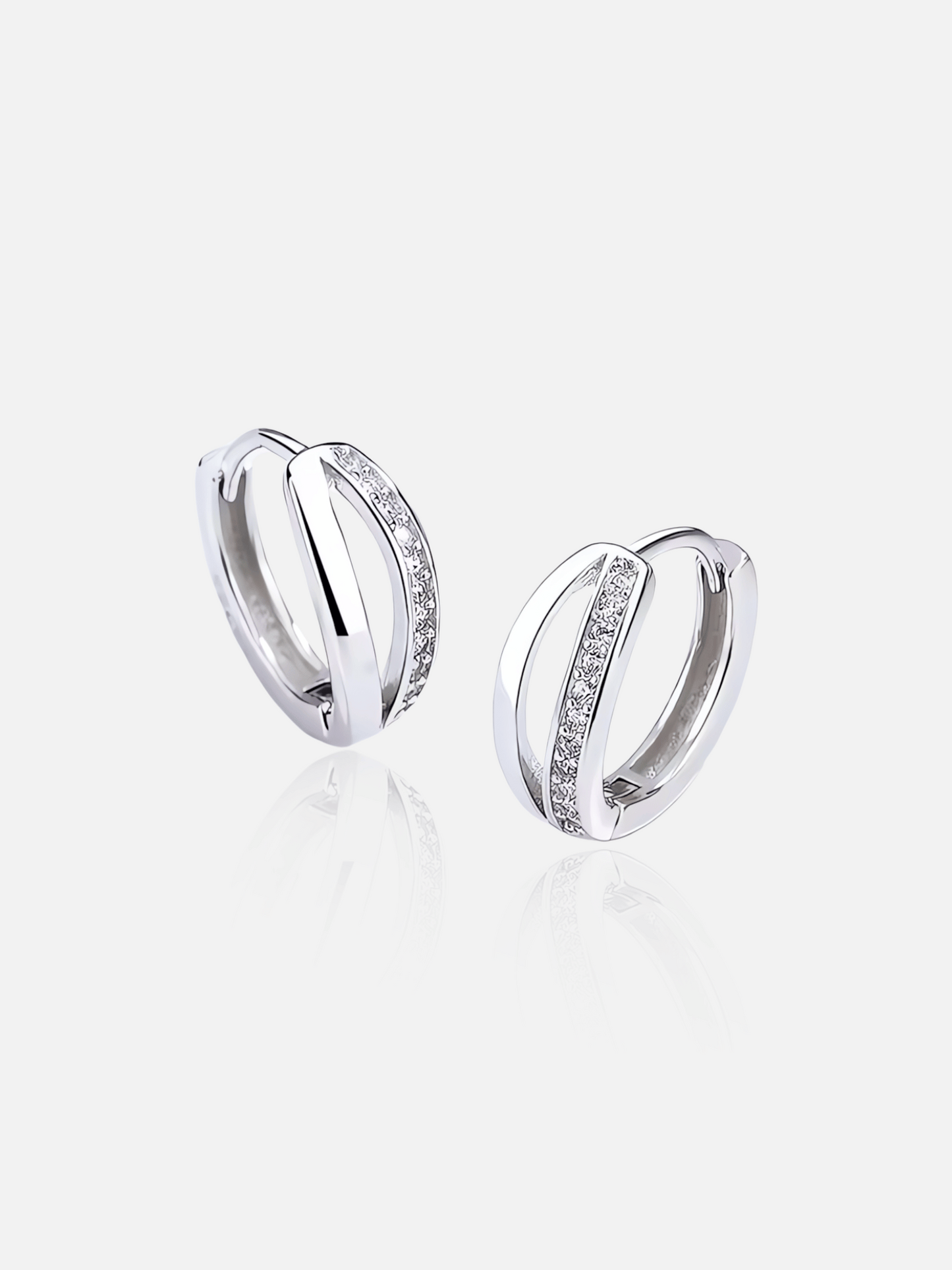 Boucles d'oreilles créoles doubles étincelantes 