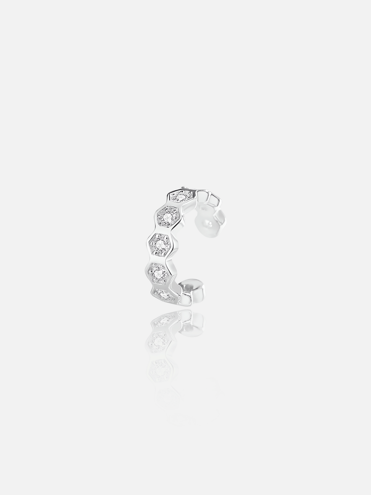 Zircon Hexagon Ear Cuff