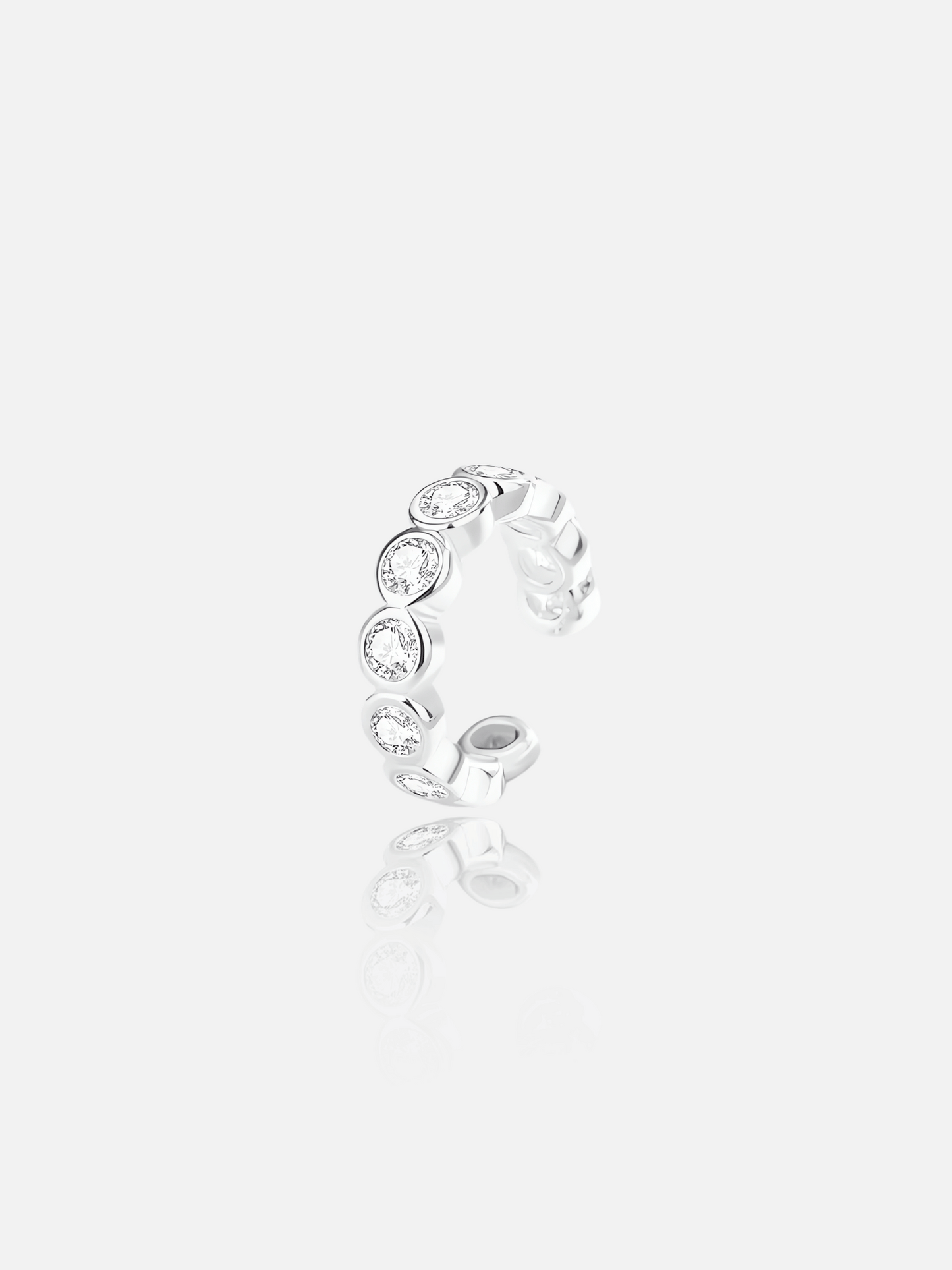 Manchette d'oreille ronde en zircon