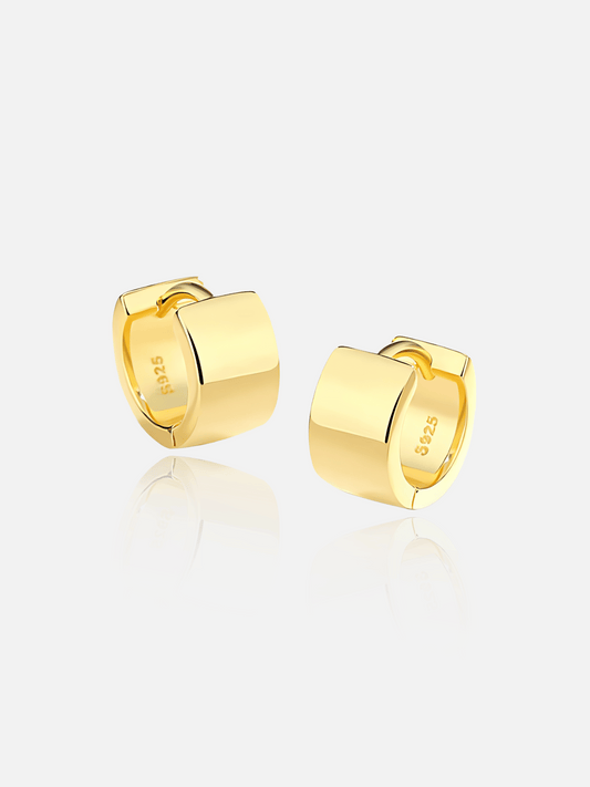 Boucles d'oreilles créoles épaisses en or