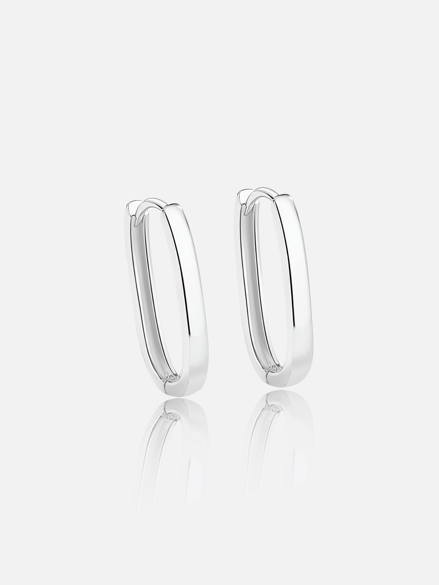Boucles d'oreilles créoles ovales en or