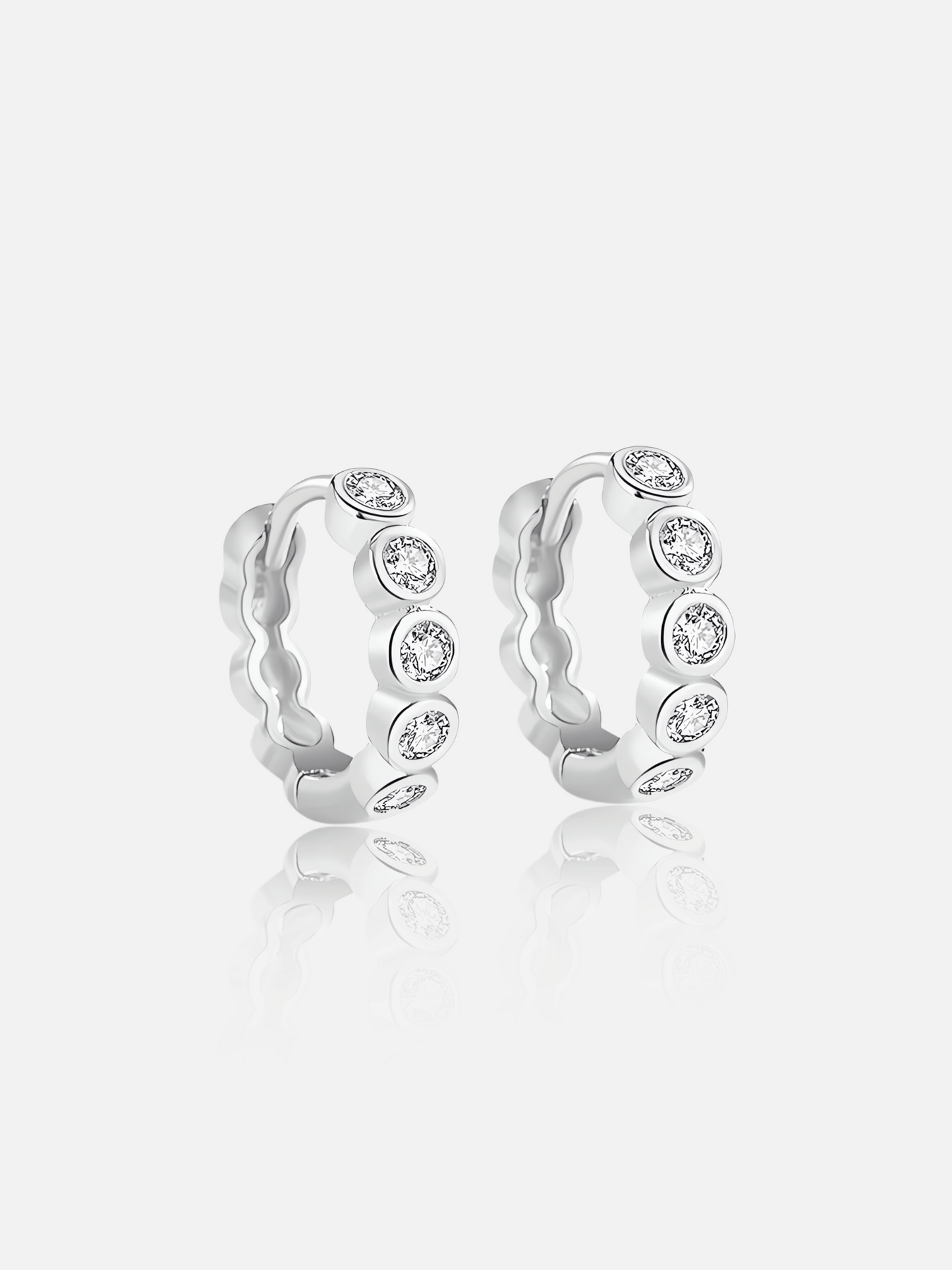 Classic Bezel Hoop Earrings