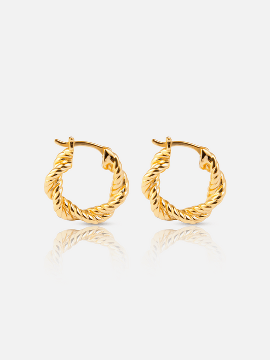Boucles d'oreilles épaisses en spirale