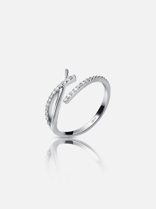 Bague croix géométrique