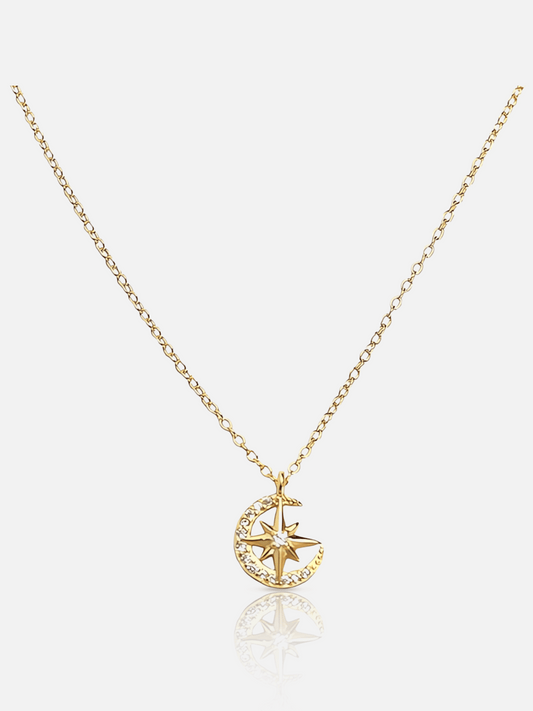 Collier étoile et lune
