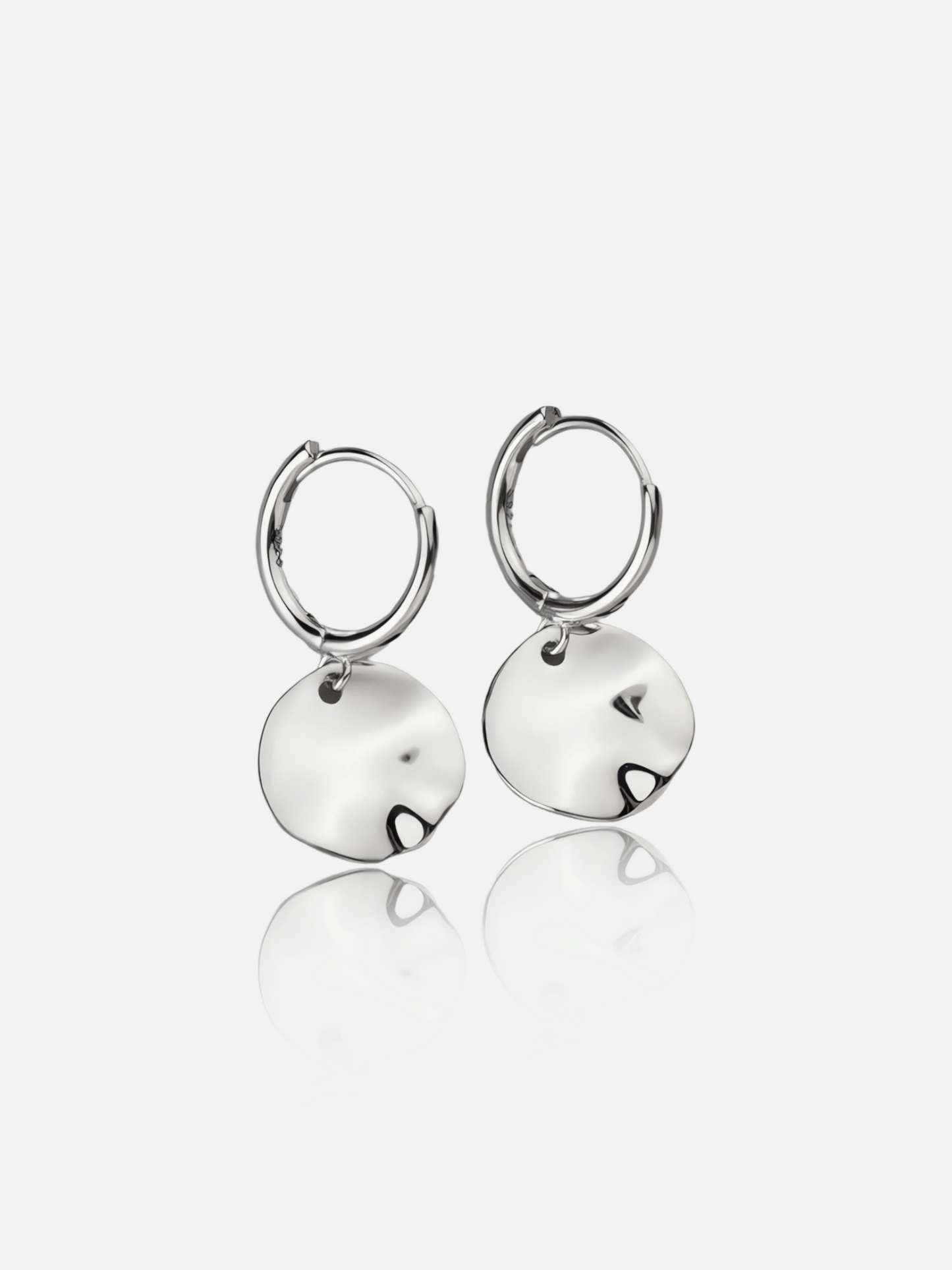 Boucles d'oreilles créoles pendantes en forme de disque