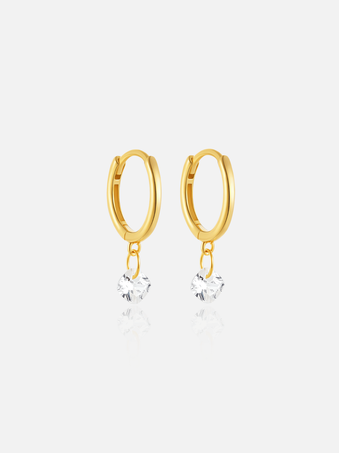 Boucles d'oreilles créoles en cristal 