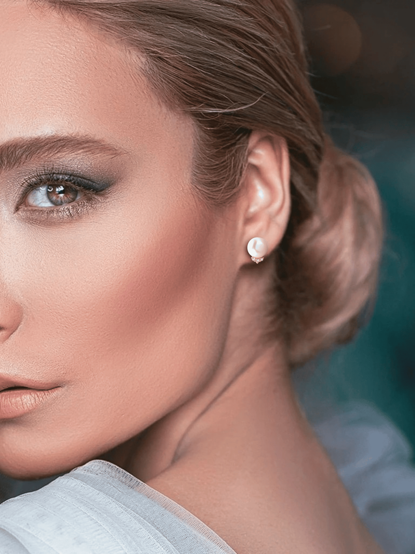 Pearl Diamond Stud Earrings