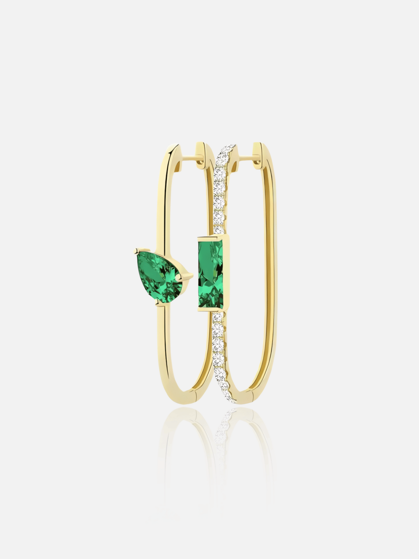 Boucles d'oreilles en pierres précieuses vertes